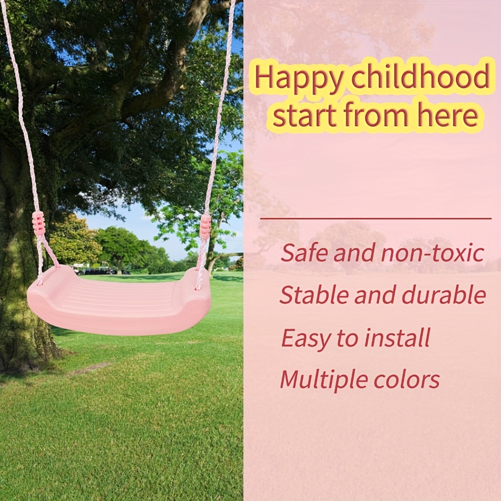VGEBY siège de balançoire avec corde Siège de balançoire réglable en EVA avec corde pour enfants
