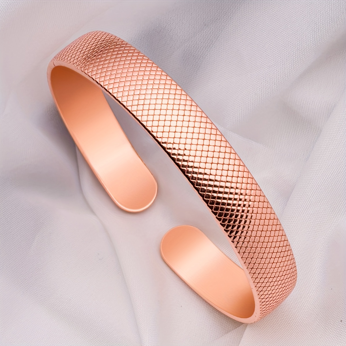 TEMU 1pc Of Women's Bracelet, Women's Cuff Bracelet, Copper Without Coating, Suitable For Daily Wear And Party Gifts, Christmas Gifts, Gifts For