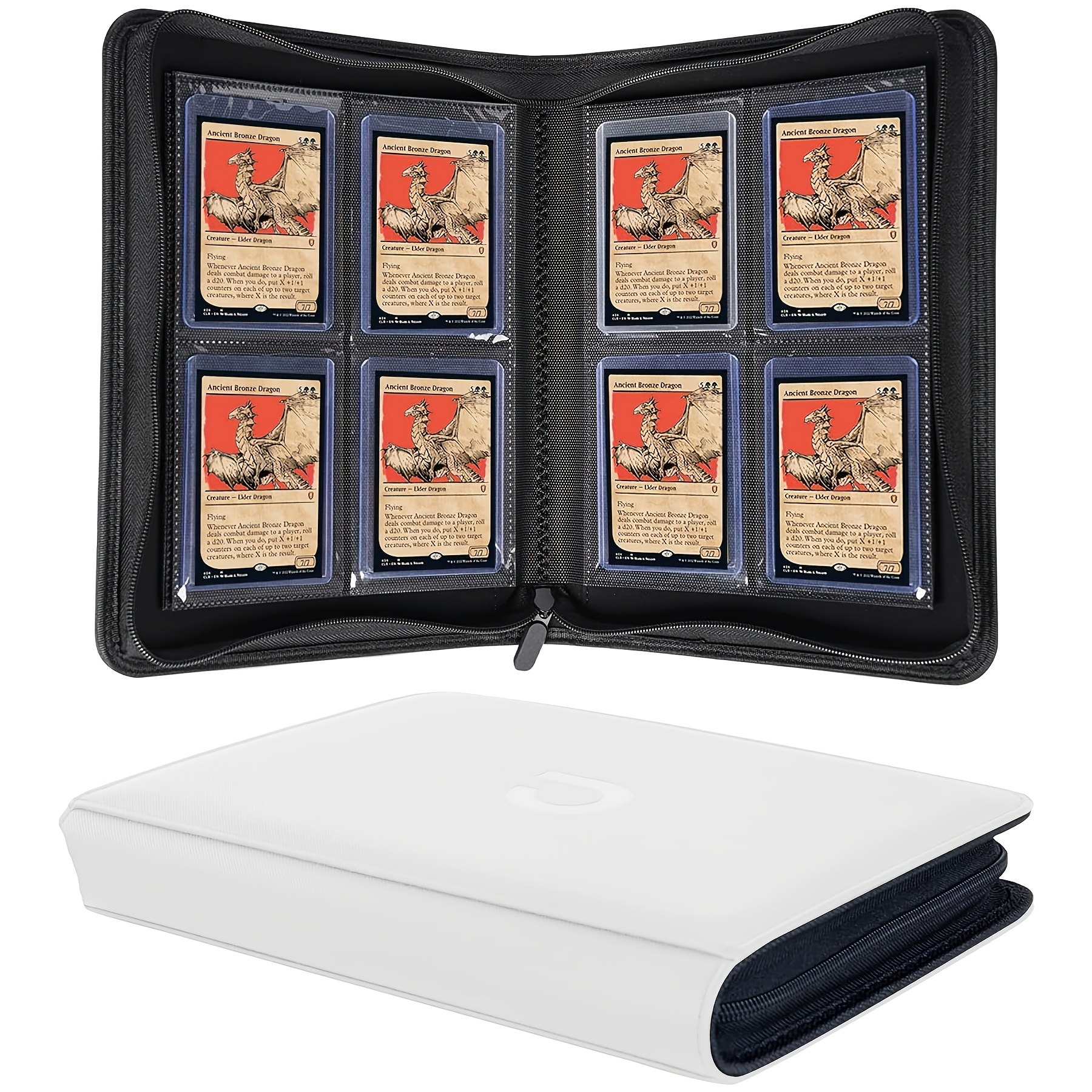 hard sleeve card binder Performore 9-pocket Trading Card Binder Sleeves for 3 Ring Binders | Baseball, Sports Card Protector Sheets | Plastic Top Loader Pages main image 1