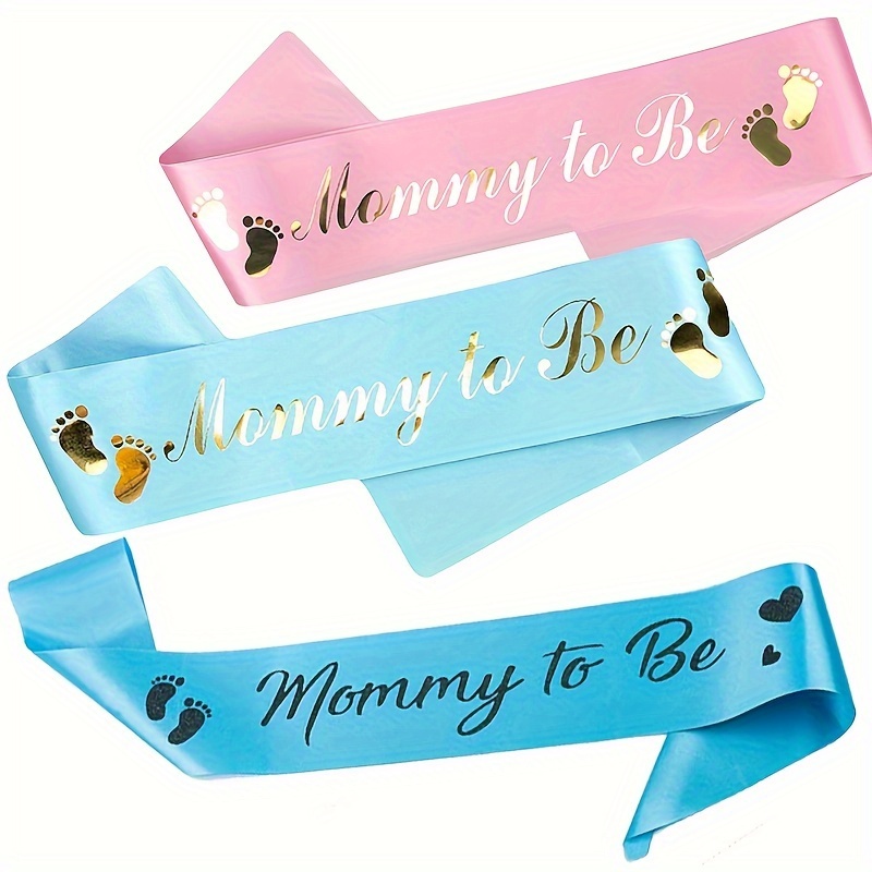 

Sash Set - Baby Shower Decorations For Girl & Boy, Gender Reveal Party Supplies, Satin Ribbons Pack