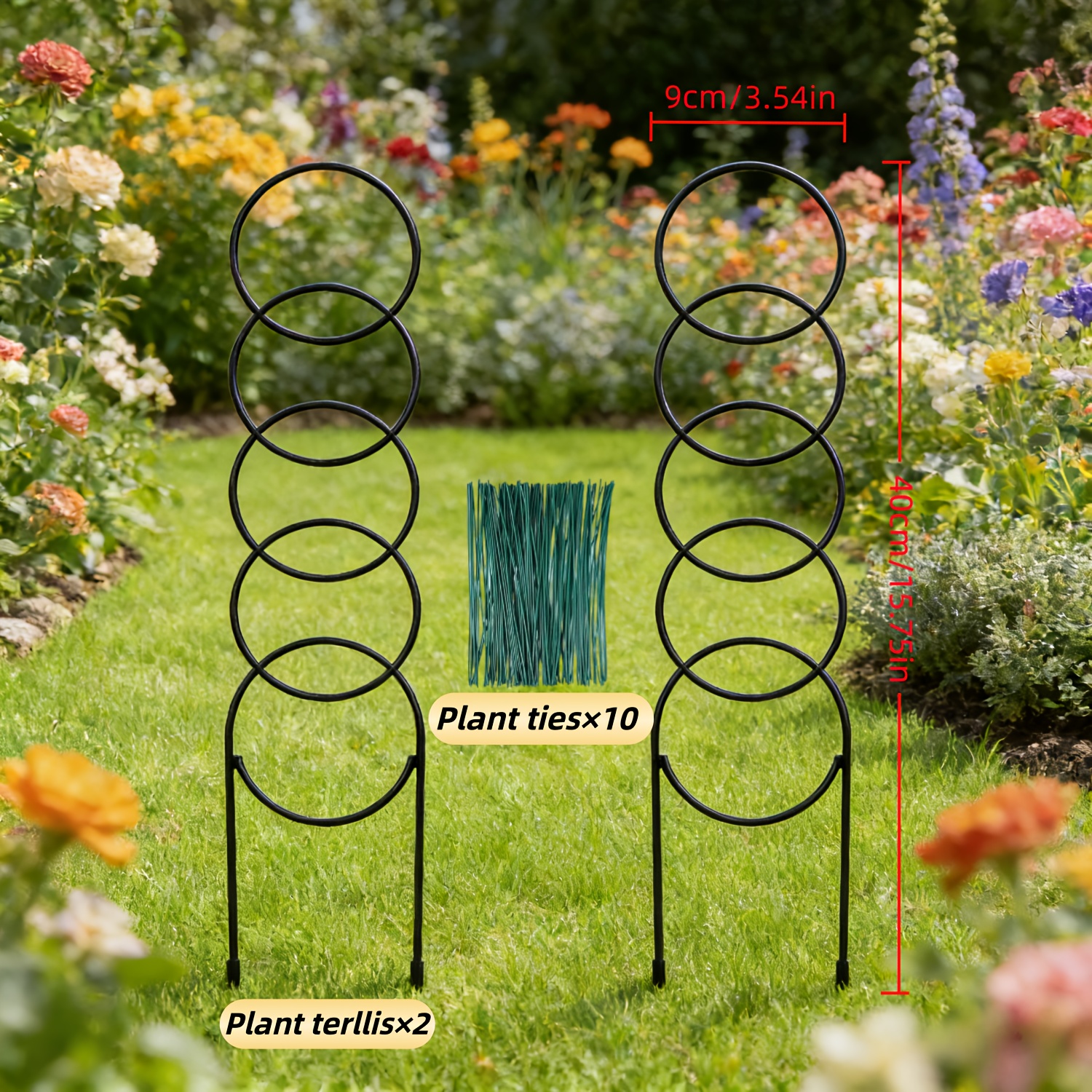 TEMU 12pcs Plant Trellis Set Indoor For Climbing Plants, Metal Trellis, Small Garden Trellis For Potted Plants, Plant Stakes For Indoor Plants