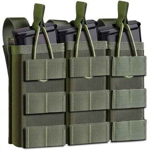 open top molle mag pouch triple stacker mag pouch magazine holder carrier