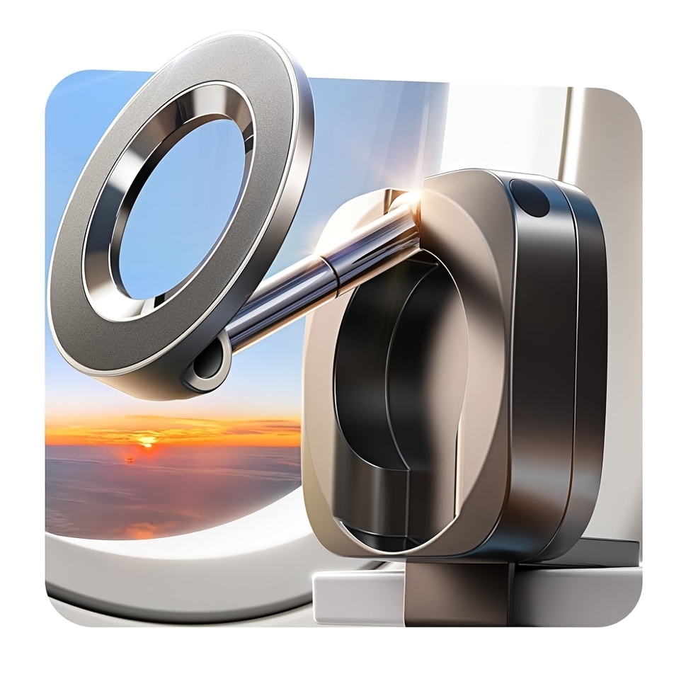 TEMU Supporto Magnetico per Telefono con Regolabile e Design Pieghevole - Struttura in ABS, Base Magnetica Potente, Compatibile con iPhone 17, Air,