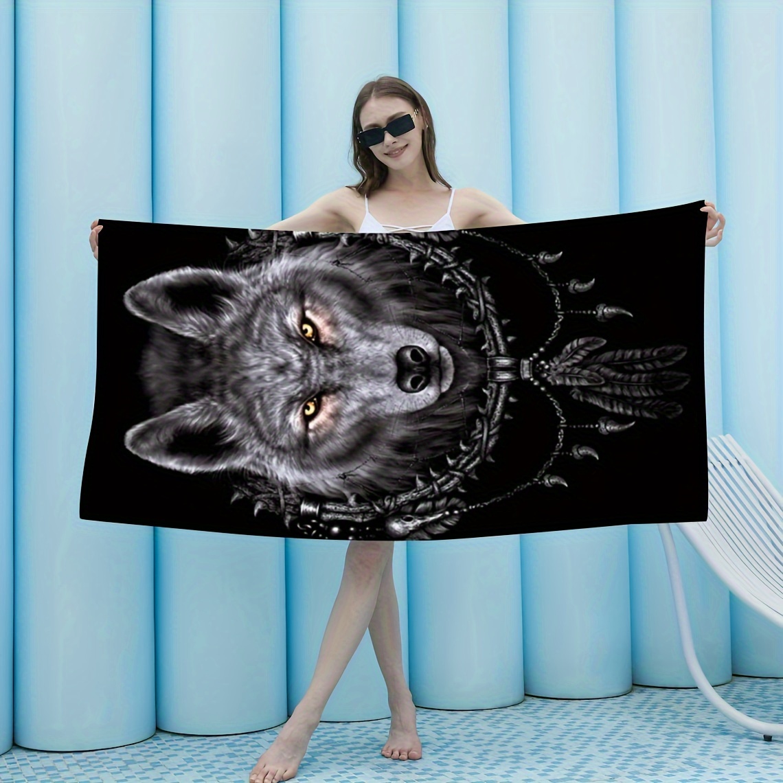 

Towel Wolf - , Unique Pattern, , - , , 250gsm