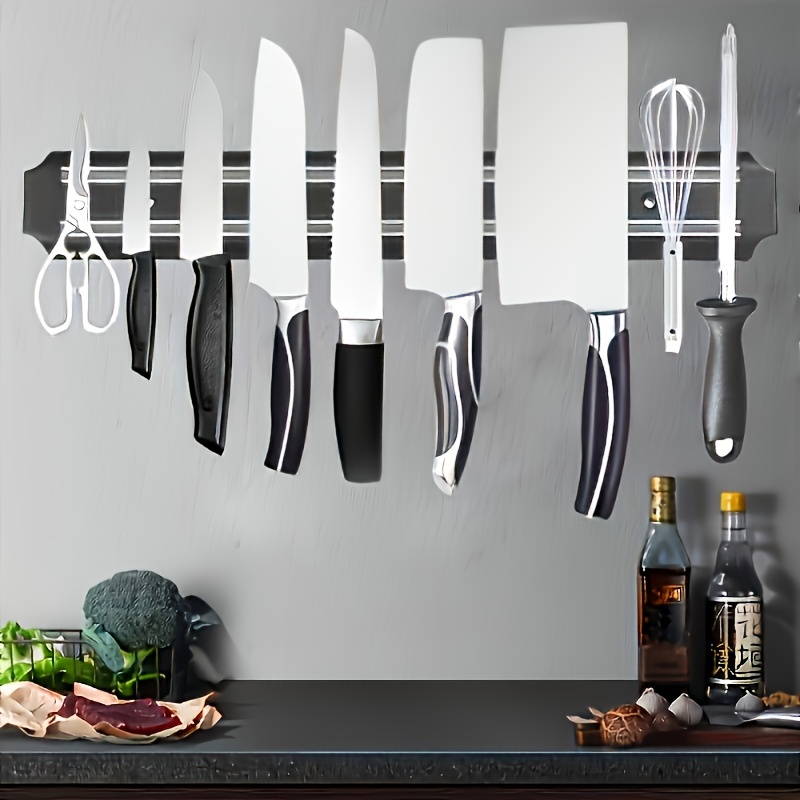 

Magnetic Knife Holder Strip - No-drill Wall Mount Kitchen Organizer For Utensils, Scissors & Tools - Plastic, Home & Restaurant Use, Valentine's Day, Thanksgiving, Back To School