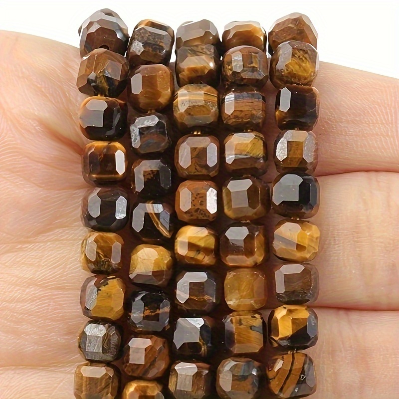 

61pcs Natural Square Cube Shape Beads 5mm High Quality Loose Spacer Beads And For Jewelry Making Diy Bracelet Necklace Beading Accessories Gifts Craft Supplies