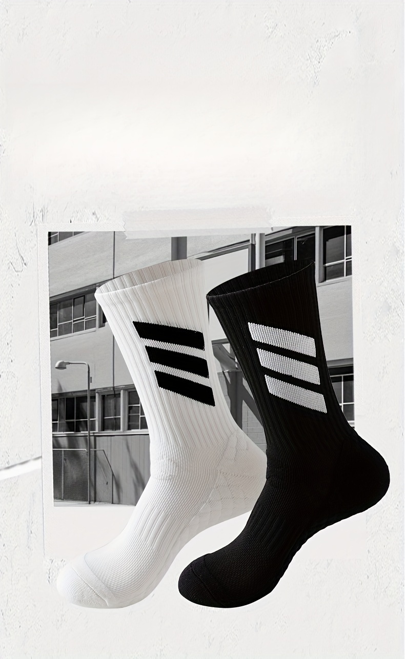 4 Pairs of Men'S Autumn And Winter Professional American-Style Elite Basketball Socks with Towel Bottoms & Sports Socks