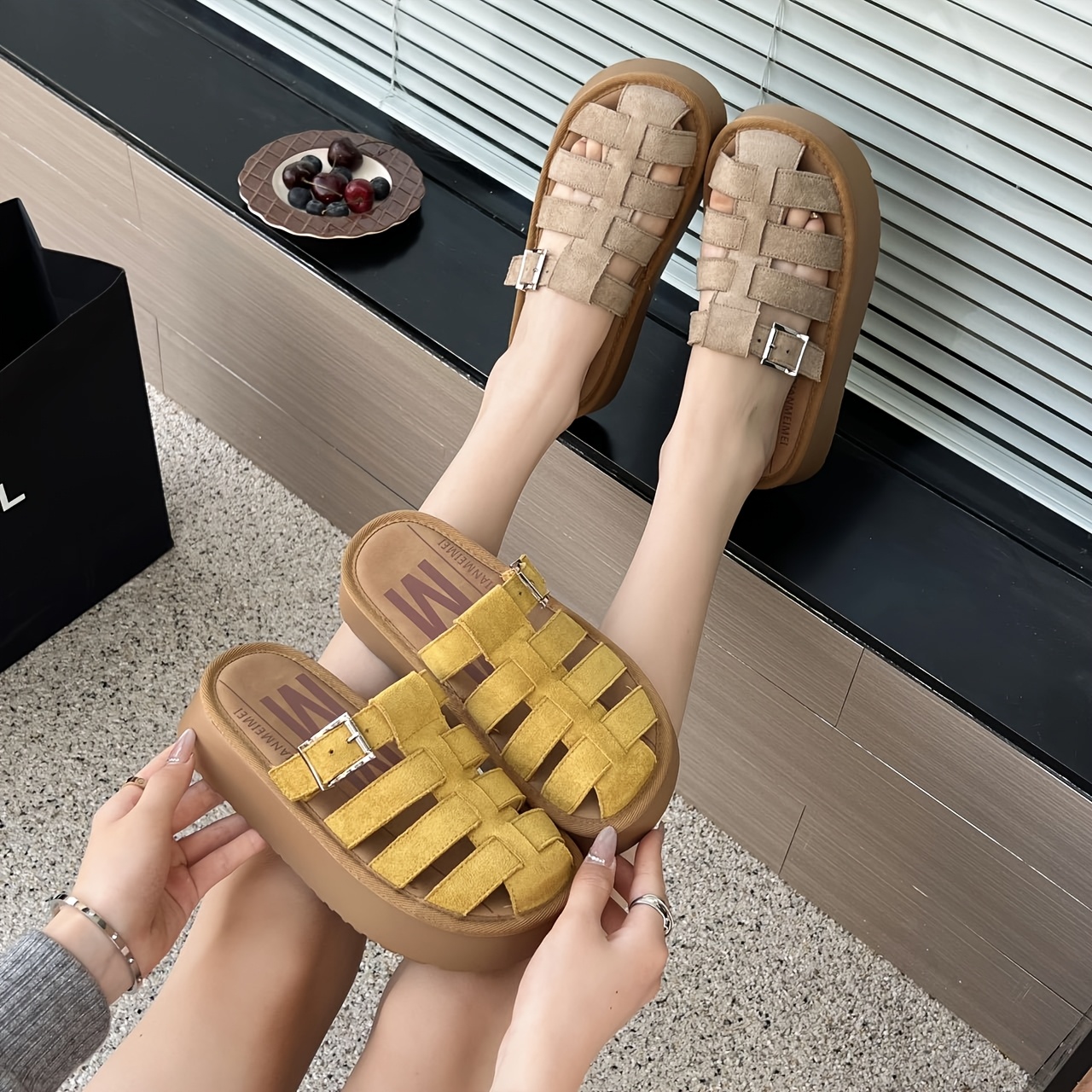 sandalias mujer sintéticas cierre punta cerrada Temu Mexico