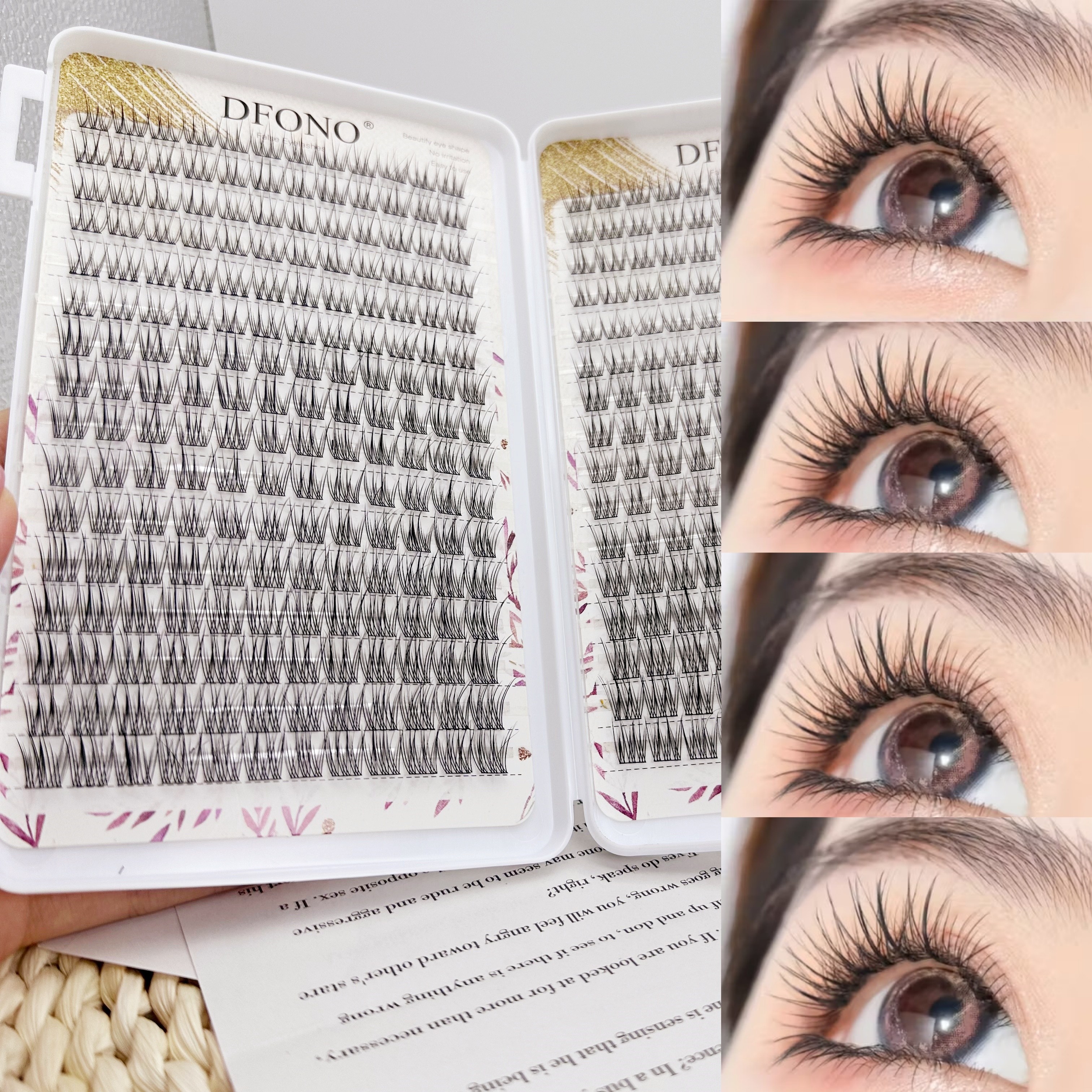 384 Soft & Light Fishtail Single Cluster Eyelashes - Reusable, D , 10-12mm - Perfect For , Everyday Eyelash Extension | Fishtail Eyelash Design | Soft Texture