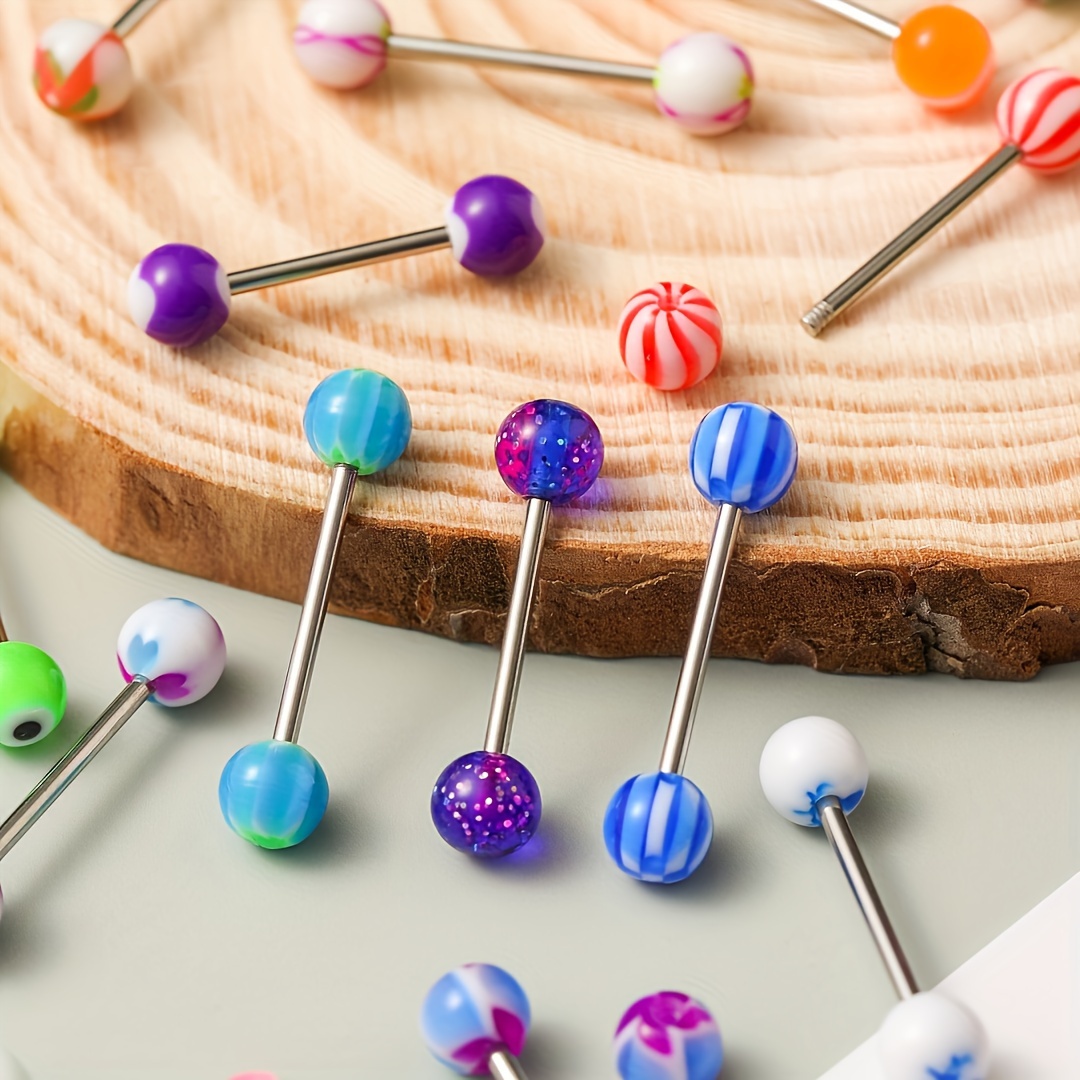 acrylic body piercing no plating mixed color Temu