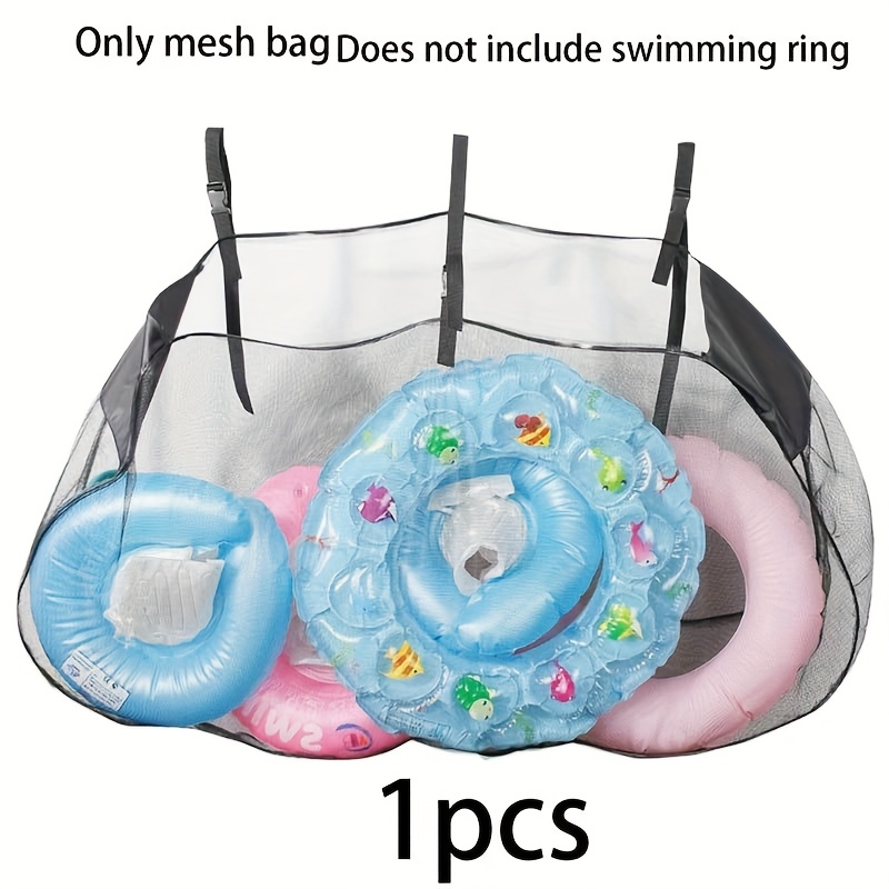 TEMU Swimming Gear Storage Bag, Large Hanging Pool Net Bag - Suitable For Pool Toys, Floats, Basketballs, And Yoga Equipment, Gates, Fences, And