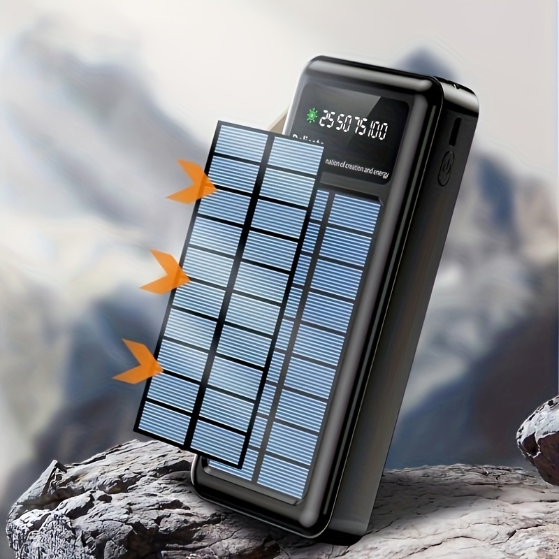 

Solar Charging Treasure 4-in-1 Fast Charging 20000 Ma Large Capacity Outdoor Universal Mobile Power Supply