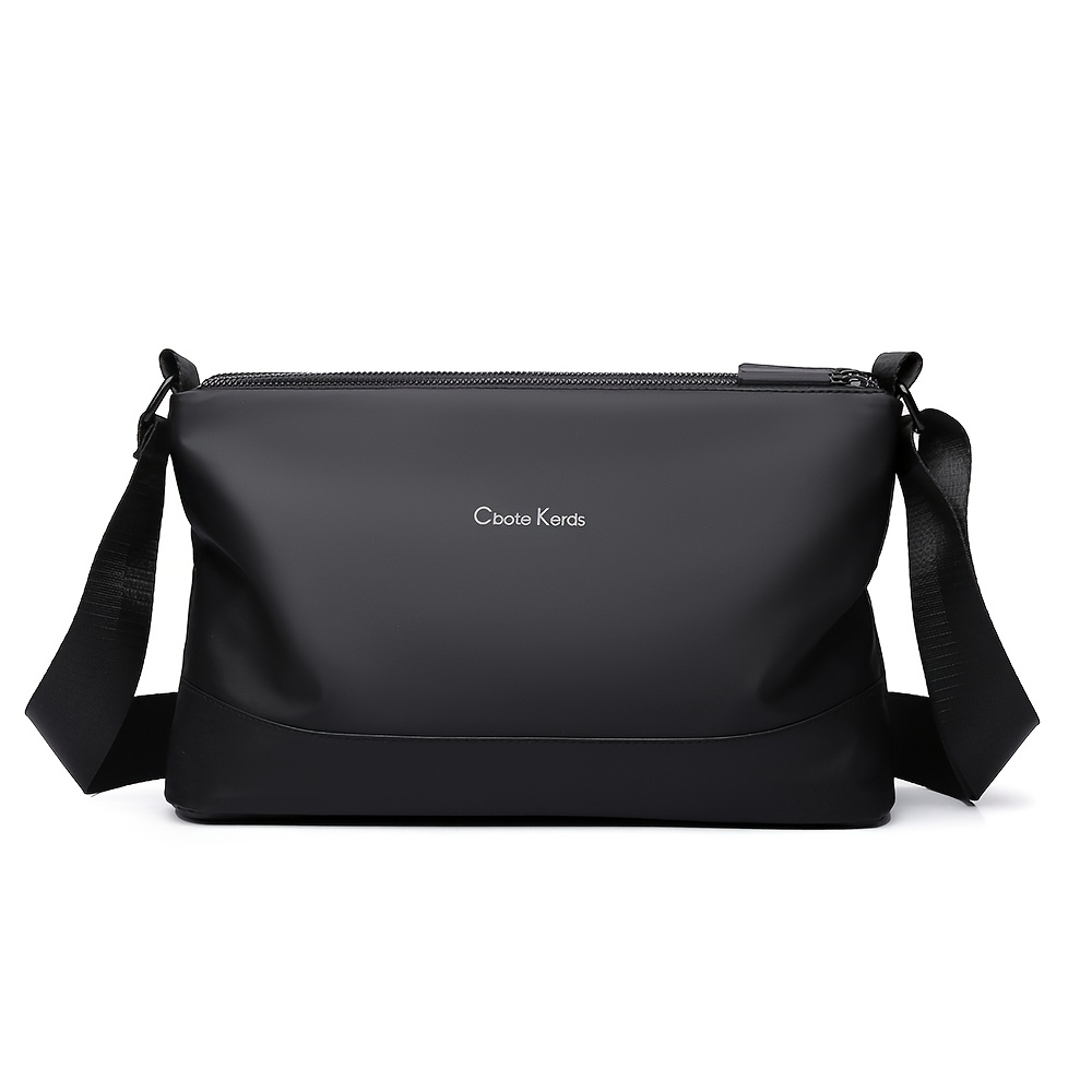 TEMU Men's Fashionable Small Crossbody Bag With Triple Compartment, Nylon, Zip Closure, Polyester Lined - Ideal For Daily , Backpack, Capacity