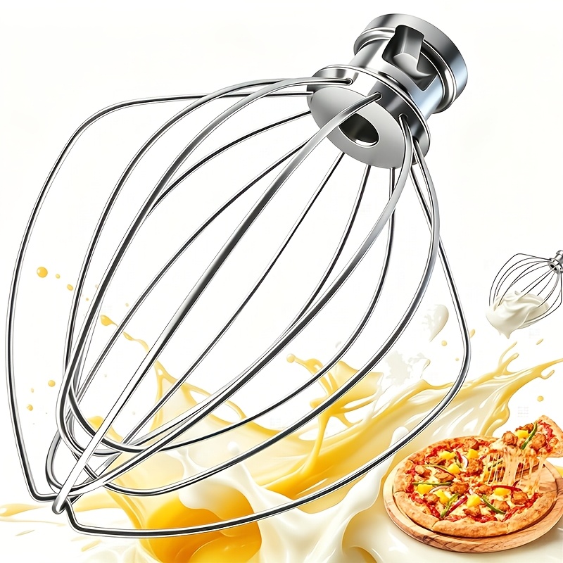 TEMU in acciaio inossidabile con sei per Kitchenaid da 4,5 e 5 con testa inclinabile, accessorio K45WW, a palloncino