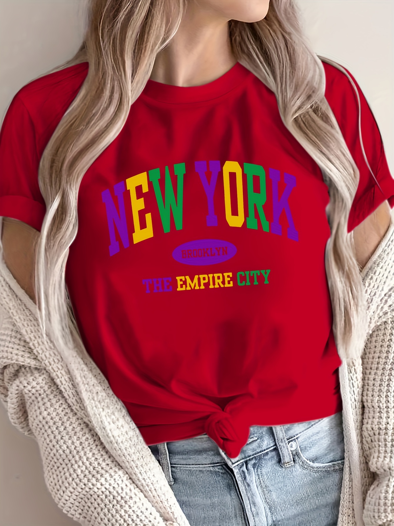 Graphic Print T shirt Plus Size Casual Crew Neck Short - Temu Canada