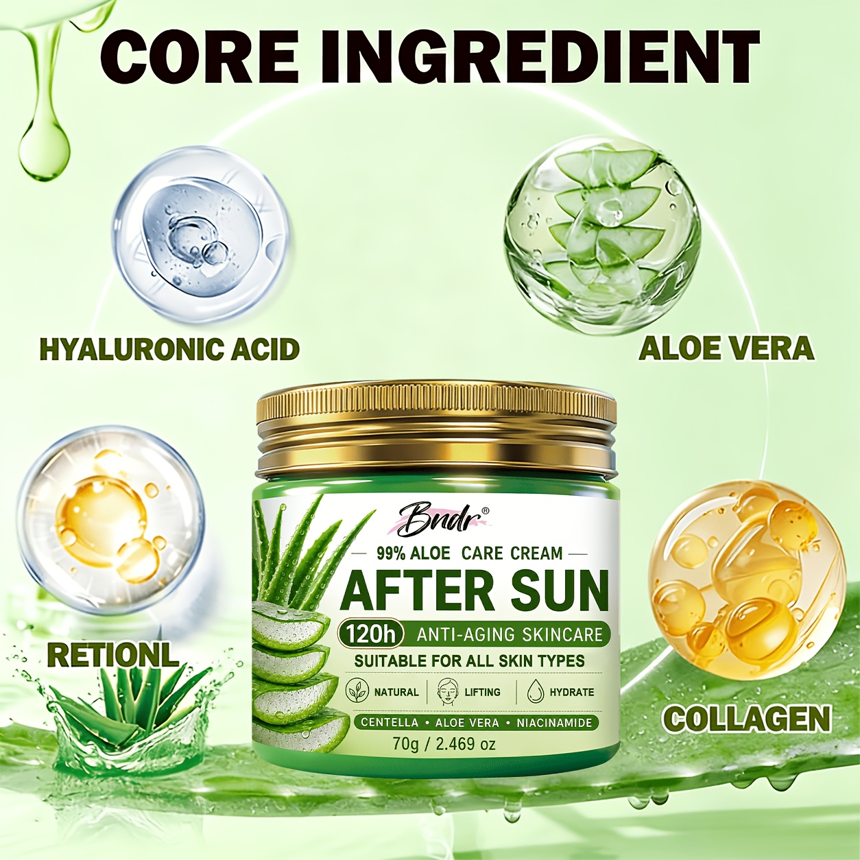 Moisturizing Face Cream with Aloe Vera for Adults
