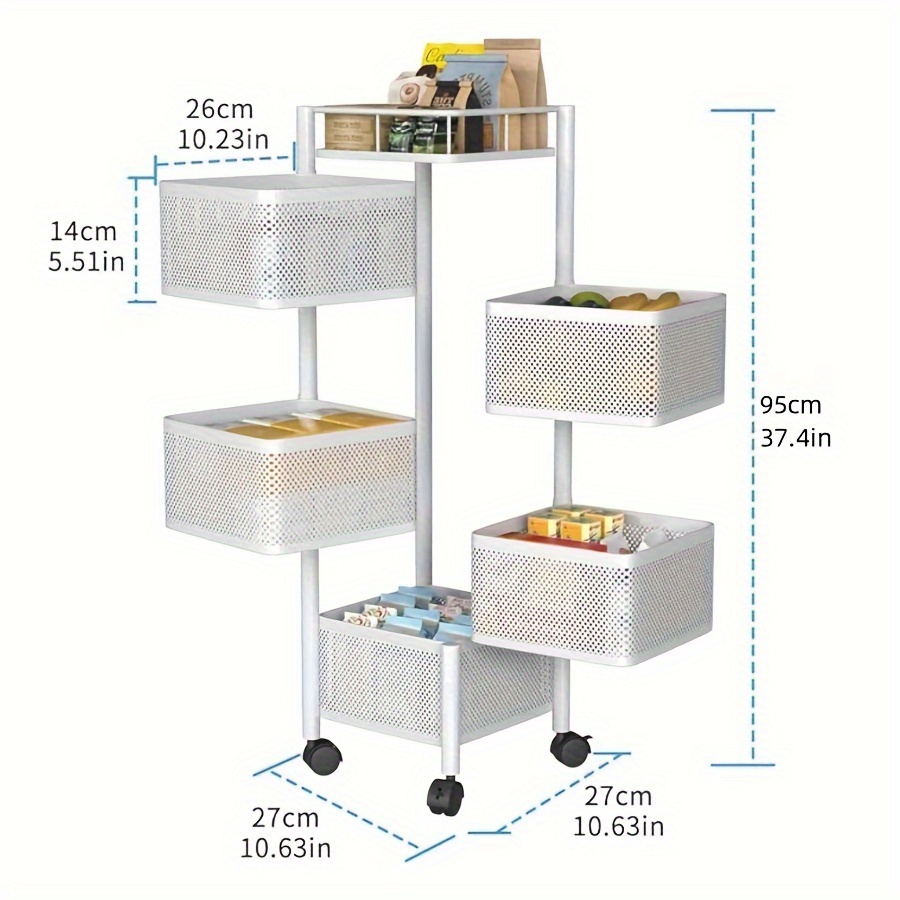 Chariot De Rangement étroit à Roulettes - 3 étages - Idéal Cuisine, Salle De Bain, Cellier - 54,5x12,5x71cm