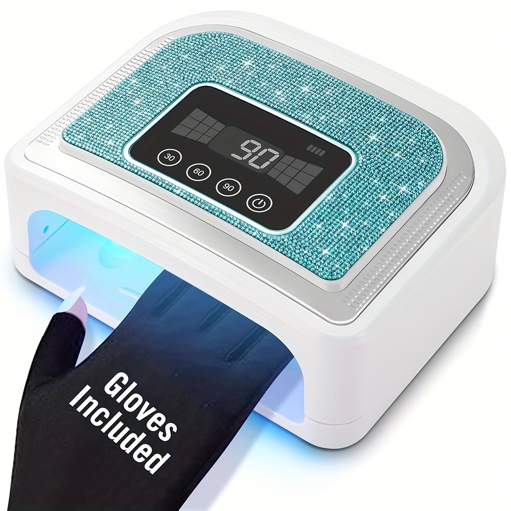 TEMU 120w Rechargeable Nail Lamp For Gel Nails, Led Nail Lamp With 4 Timer