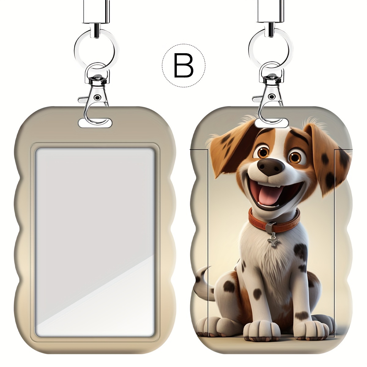 TEMU Porta Carte 2D Serie Cane Infermiera Porta Carte Autobus Porta Carta d' Studente Universitario con Cordino