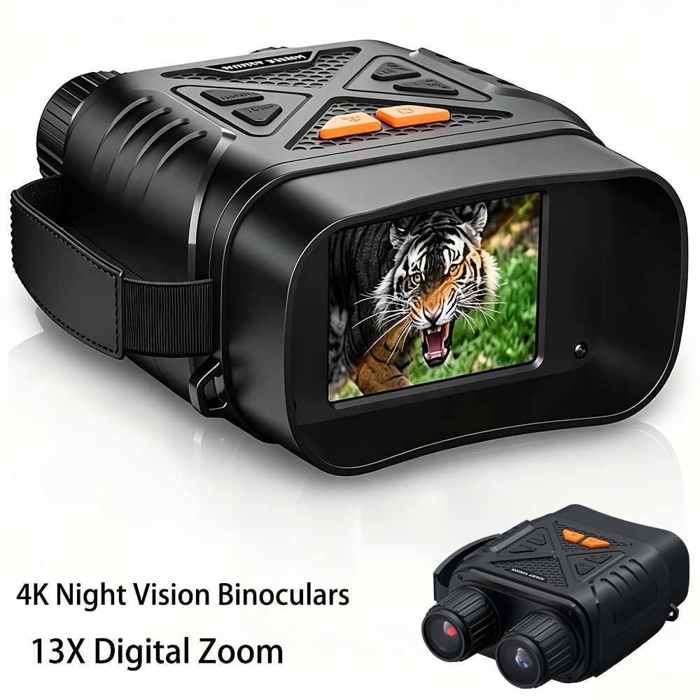 Image of Adult Binoculars, 10x Digital Zoom 7x Infrared Binoculars, 2.8'' Hd Screen Goggles Hunting Telescope, Full Dark Viewing, Built-in 2000mah Battery, For Outdoor Camping And Wildlife Observation