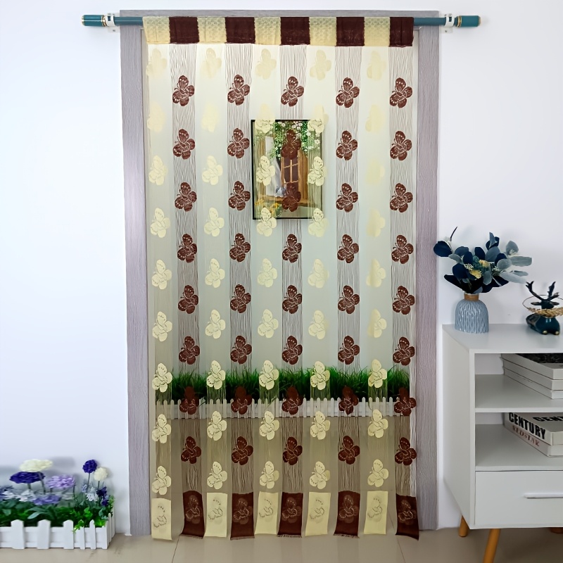 Image of 1pc French Country & Floral Print Curtain - Lightweight Polyester Semi-sheer Window Drapes For Living Room, Bedroom, Entryway, Hand Wash Only, Home Decor, Curtains For Living Room