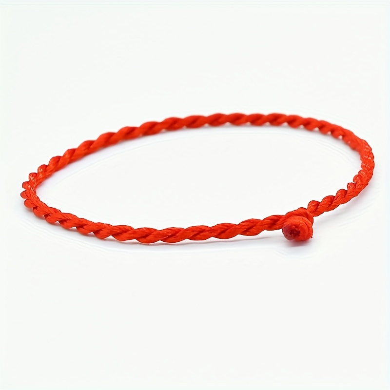 2pcs Handmade Red String Bracelet Anklet Set, Zodiac Lucky Gift