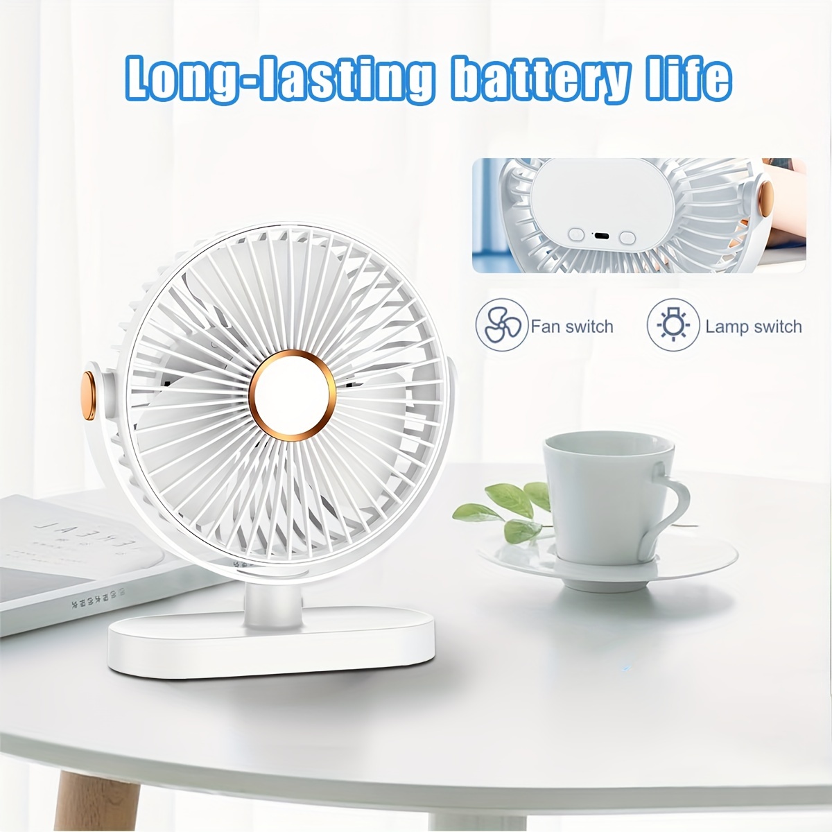 

Usb Desk Fan, Small But Powerful, Portable Quiet 5 Speeds Wind Desktop Personal Fan, Adjustment Mini Fan Table Fan For Better Cooling, Home Office Car Indoor Outdoor