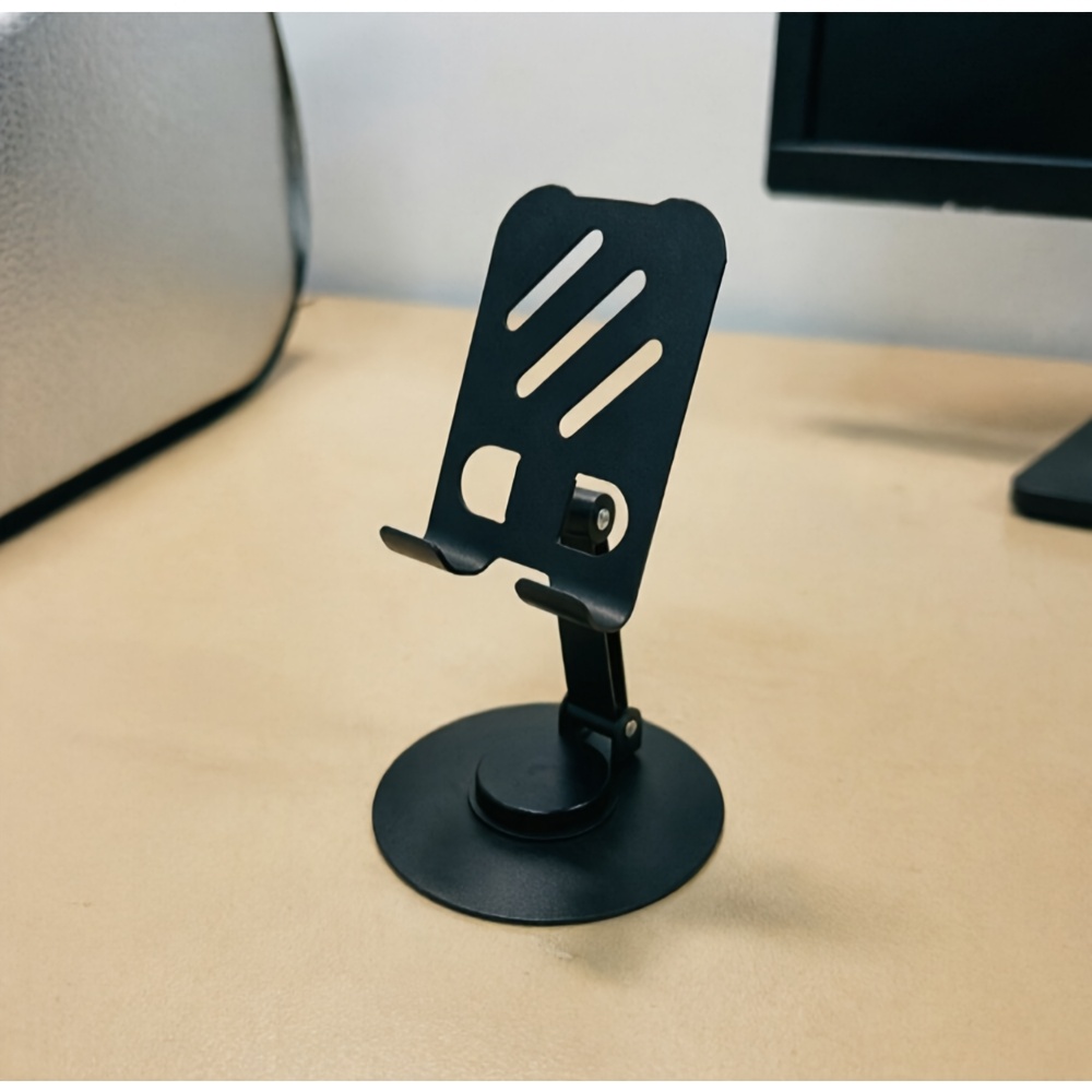 TEMU Phone Stand Desktop Tabletop Foldable Adjustable Bedside Rack Live Streaming Tv Viewing Lazy Bracket Universal For Phone And Tablet, Rotatable