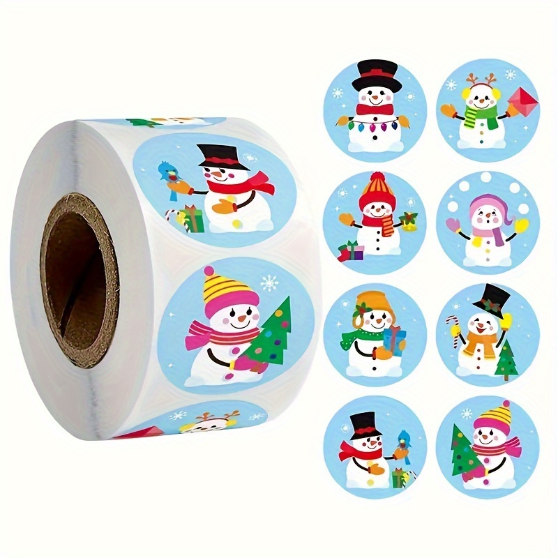 

500pcs Christmas Snowman Reward Stickers - Perfect For Teachers, Classroom & Party Favors