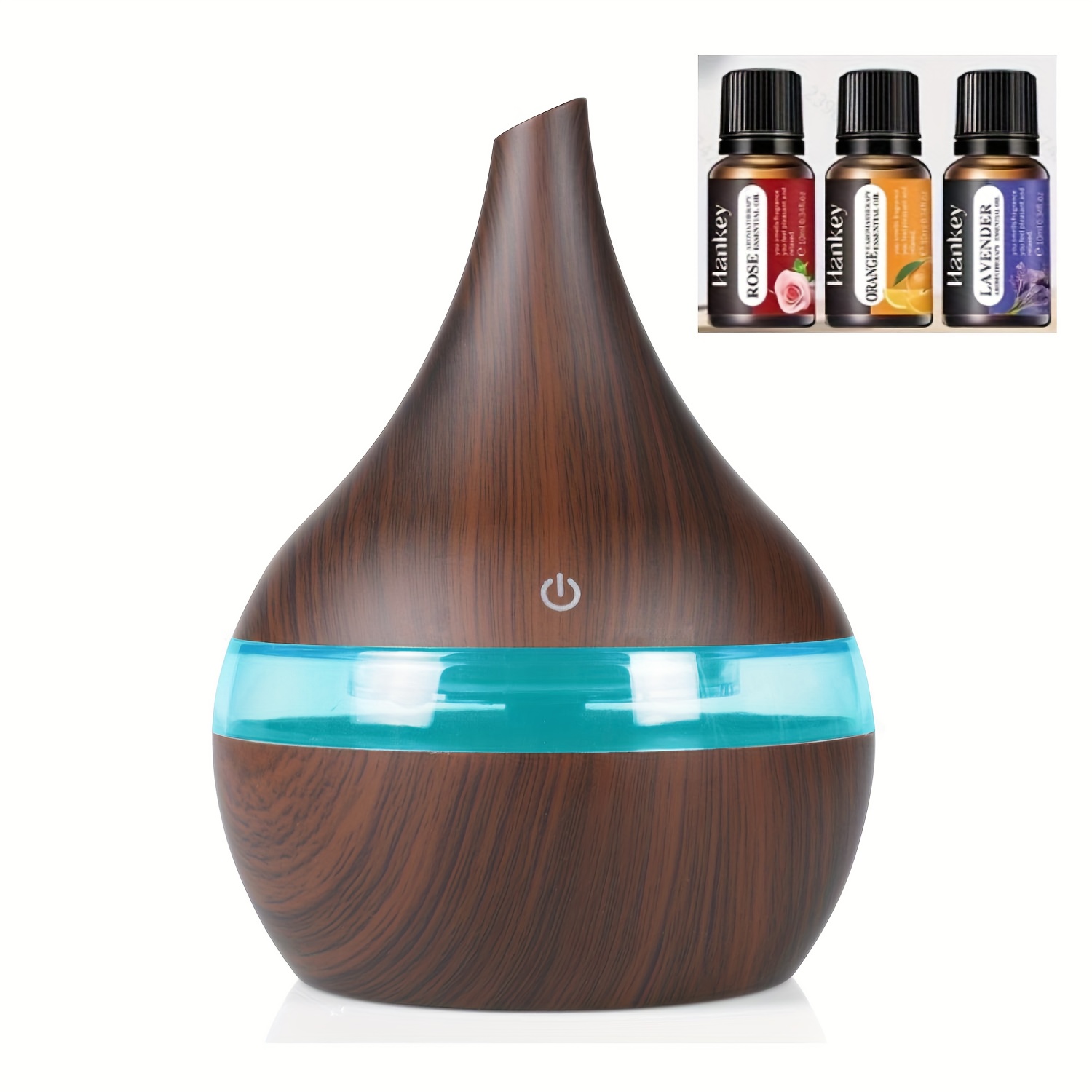 TEMU Usb Humidifier Wood Grain Diffuser Technology Air Humidifier 7 Led Color Humidifier Cool
