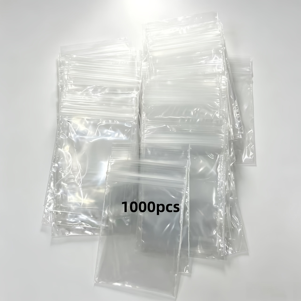 Image of 1000pcs Plastic Sealing Bags, Grip Sealing Bags, Resealable Clear Plastic Bags, Polyethylene Zipper Bags, Reusable, For Storage, Jewelry (2.36*1.57in)