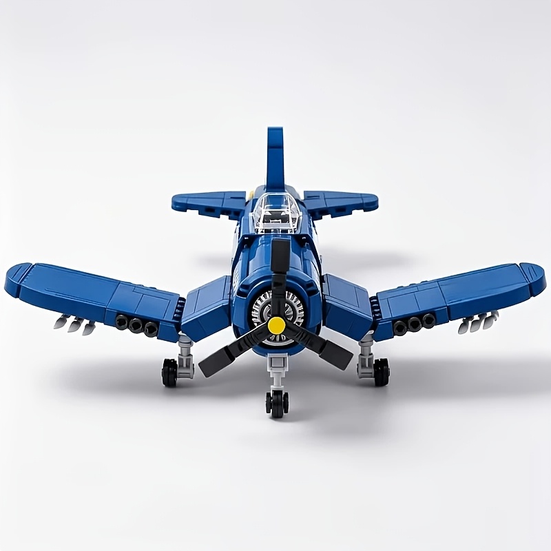 Military Blue Airplane Model Set, Desktop Collectible Ornament