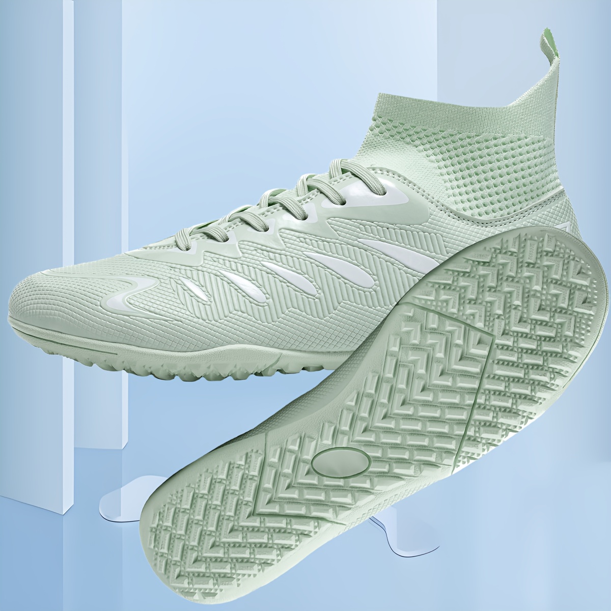 [Zapatillas deportivas] Zapatillas de fútbol profesionales para hombre, ligeras y transpirables, con clavos TF, suela de goma antideslizante y plantilla acolchada de EVA, adecuadas tanto para entrenamiento como para competición, perfectas para uso en exteriores durante todo el año, que ofrecen estabilidad y un ajuste cómodo.