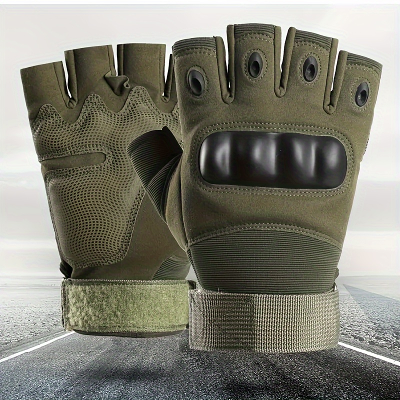 

Men's Tactical Half-finger Gloves - Anti-slip, Breathable For Outdoor Fishing, Motorcycle Riding & Mountaineering