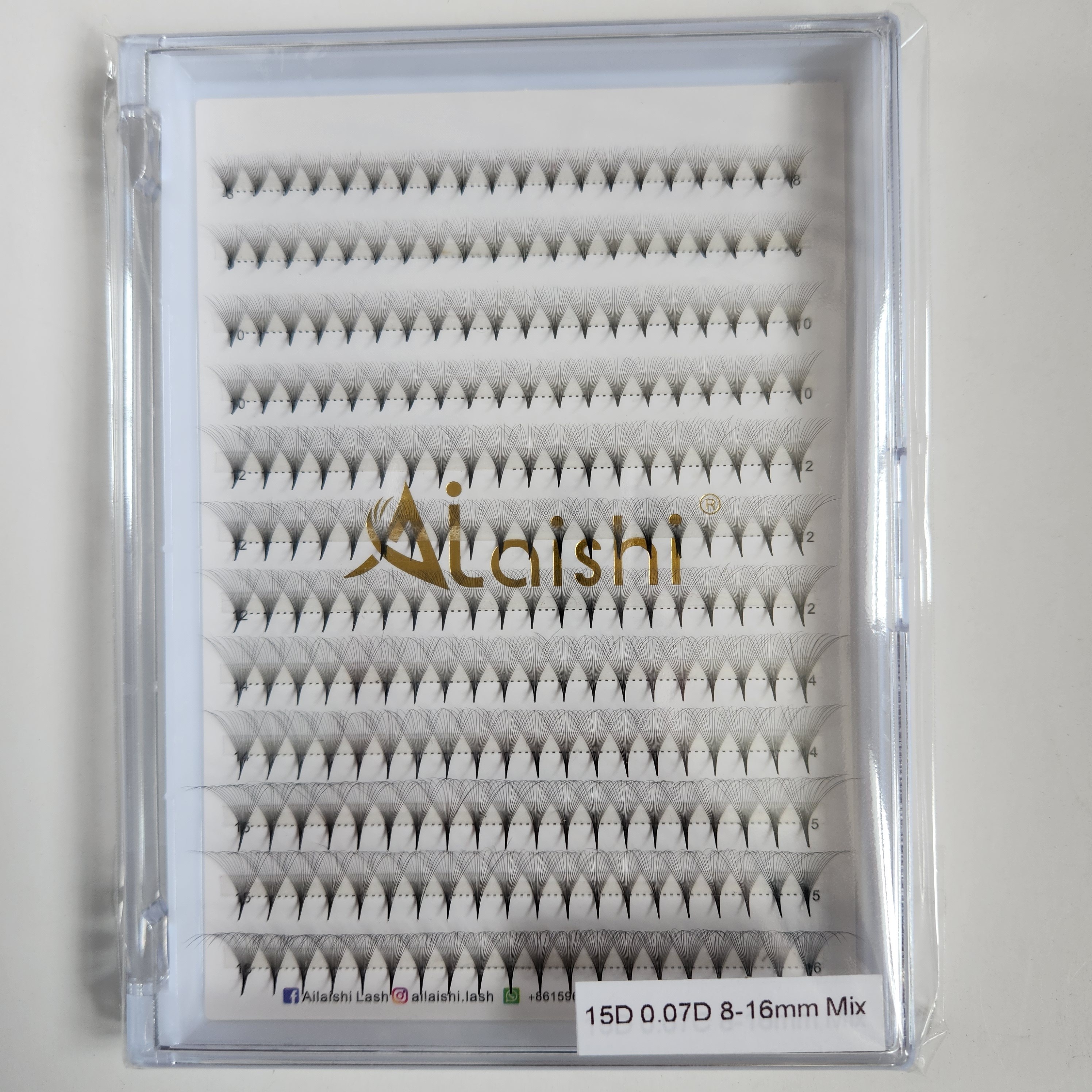240pcs Eyelashes Big Tray 15d Volume Extensions Fan Pre Made Eyelash Extension C/d Pointy Base Premade Fans