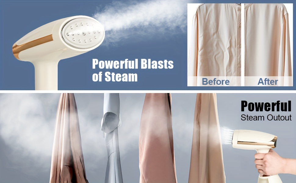 2-in-1 Dual Function Garment Steamer & Iron - No Leak Design, Horizontal & Vertical Steam, 110-120V US Plug, Ergonomic Handle for Quick Wrinkle Removal, Clothes Steamer, Home Laundry, Modern Aesthetic, Durable Construction