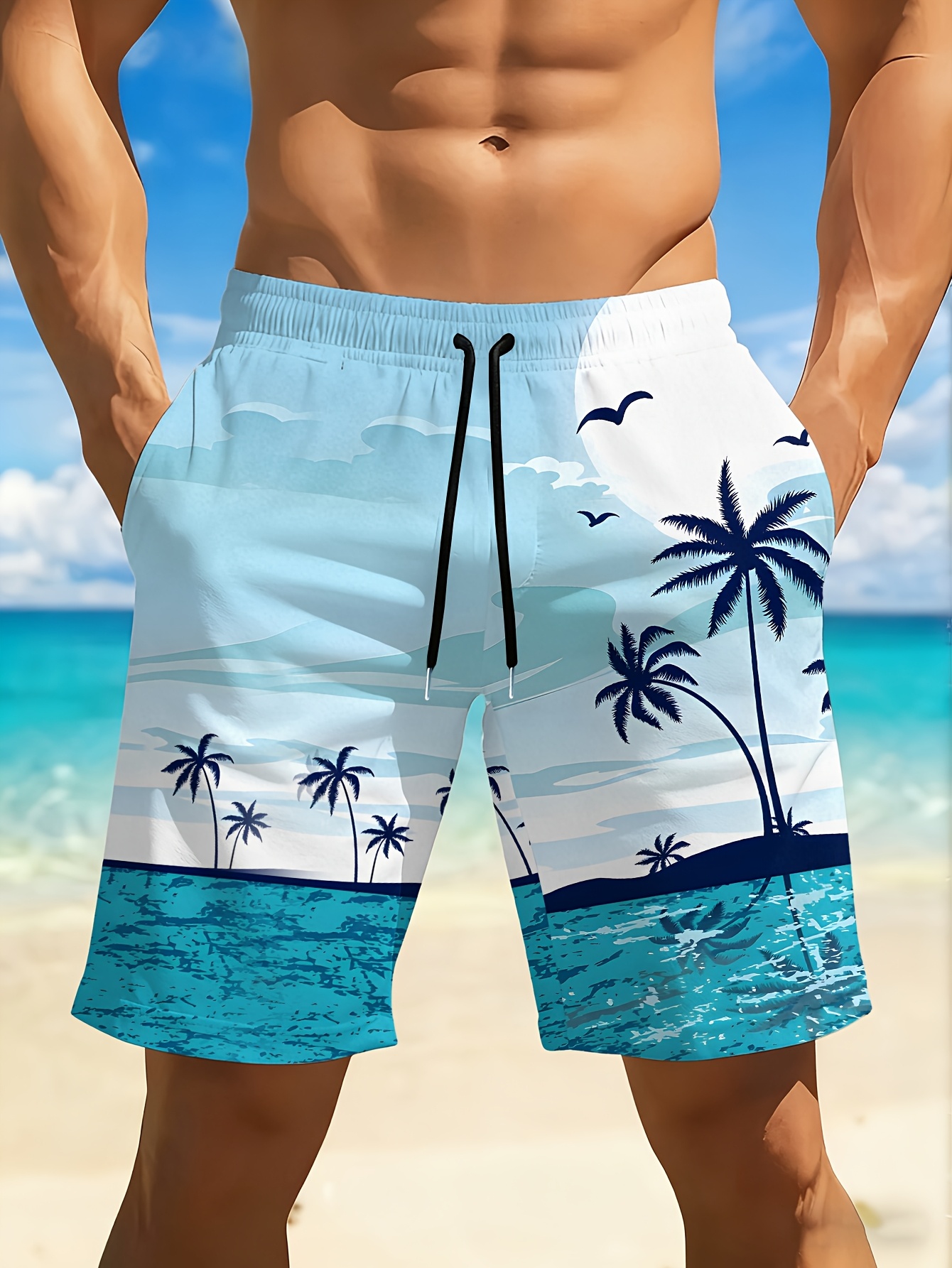 mens quick dry swim trunks with vibrant red black geometric 3d   regular   for beach pool gym and outdoor activities fabric