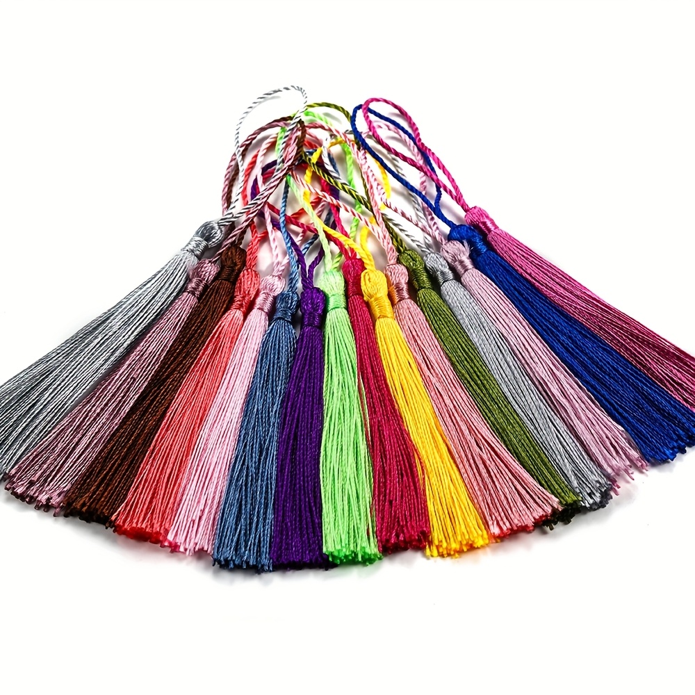 Image of 30pcs Of 70mm Tassel Charms, Suitable For Headgear Additions, Bookmark Tassels, Decorative Pendants, And Jewelry Materials
