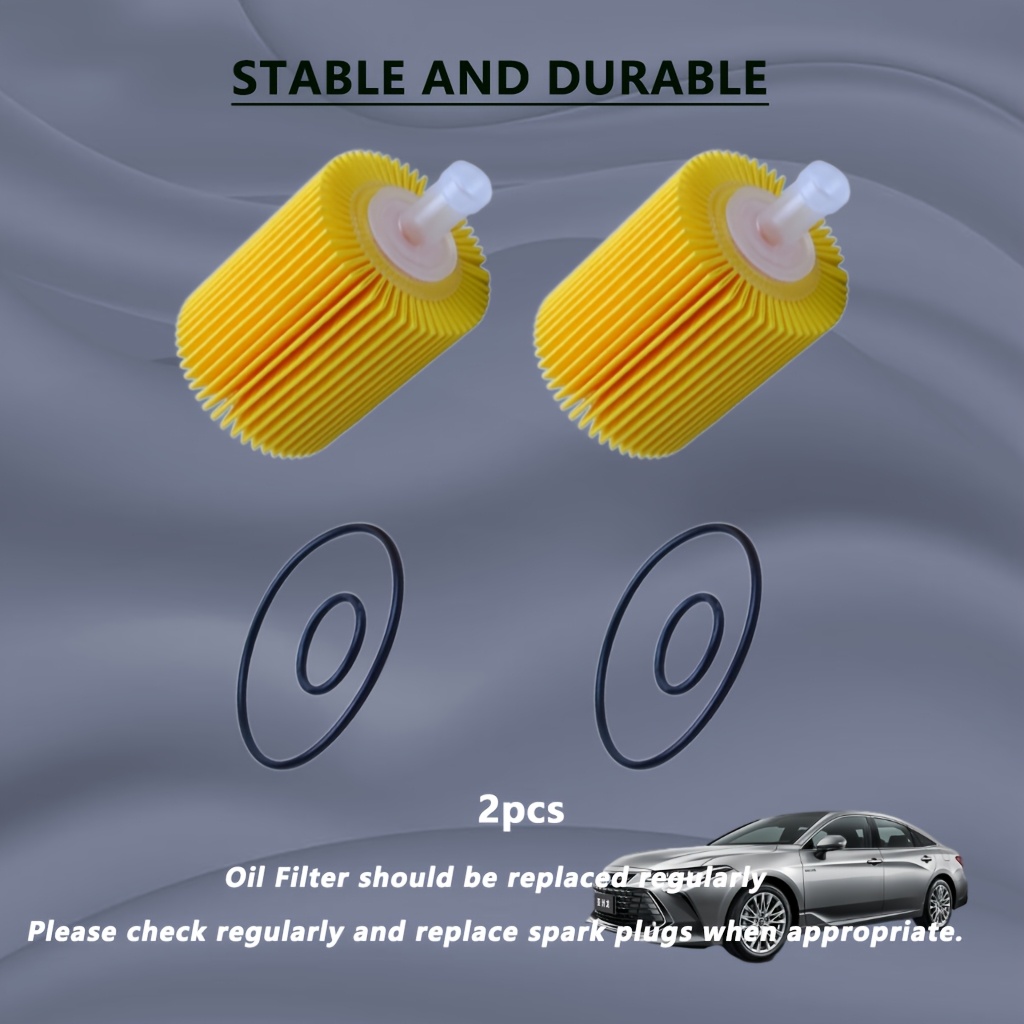 TEMU Set Of 2 Oil Filters Compatible With Avalon, Camry, Highlander, Rav4, Sienna, Tacoma, , And For , Part Numbers 04152-31090 And 04152-yzza1