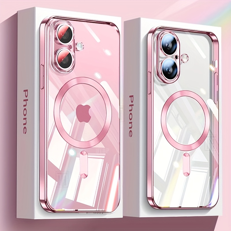 

Transparent Phone Case With Luxury And Magnetic Wireless Charging For Iphone Models 11 Through 16 Pro , Featuring A Clear Tpu Design Shockproof And Includes Film