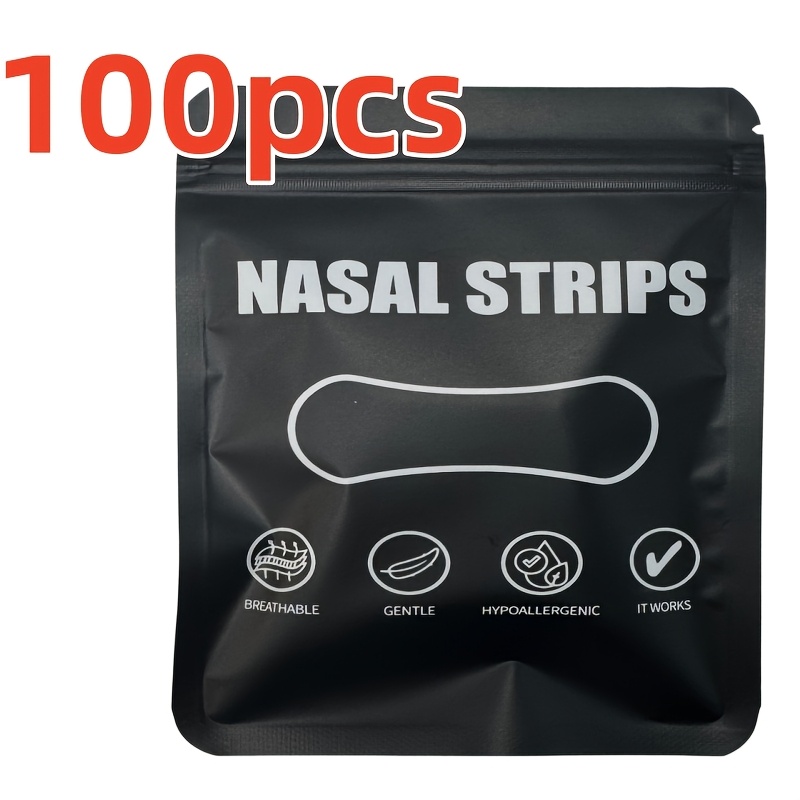 100pcs Black Sports Breathable Nose Strips, Suitable For Sports And Daily Outdoor Activities, Easy To Remove, Sturdy And