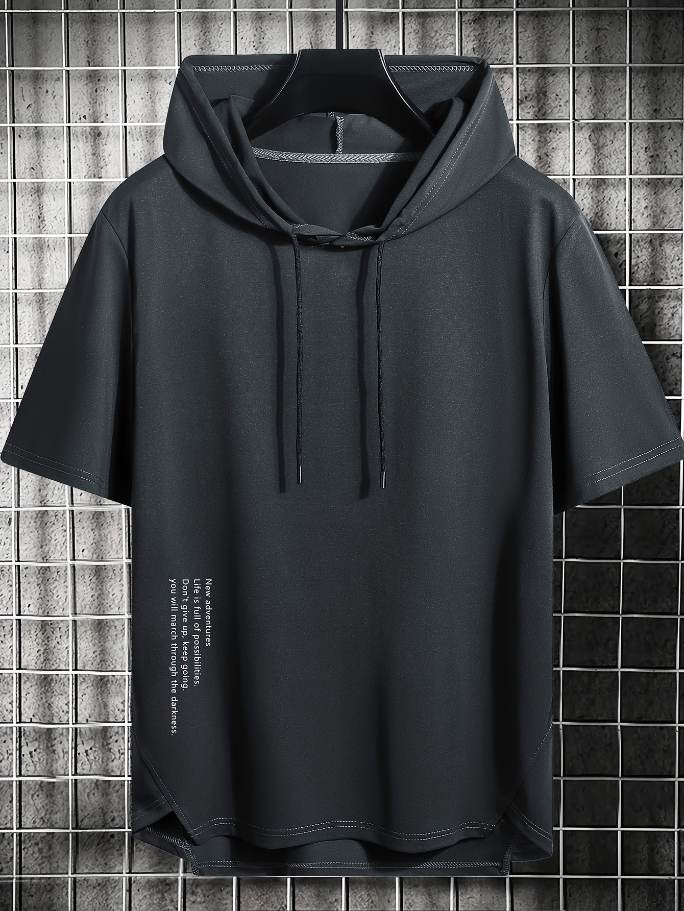 Men hooded online tshirt