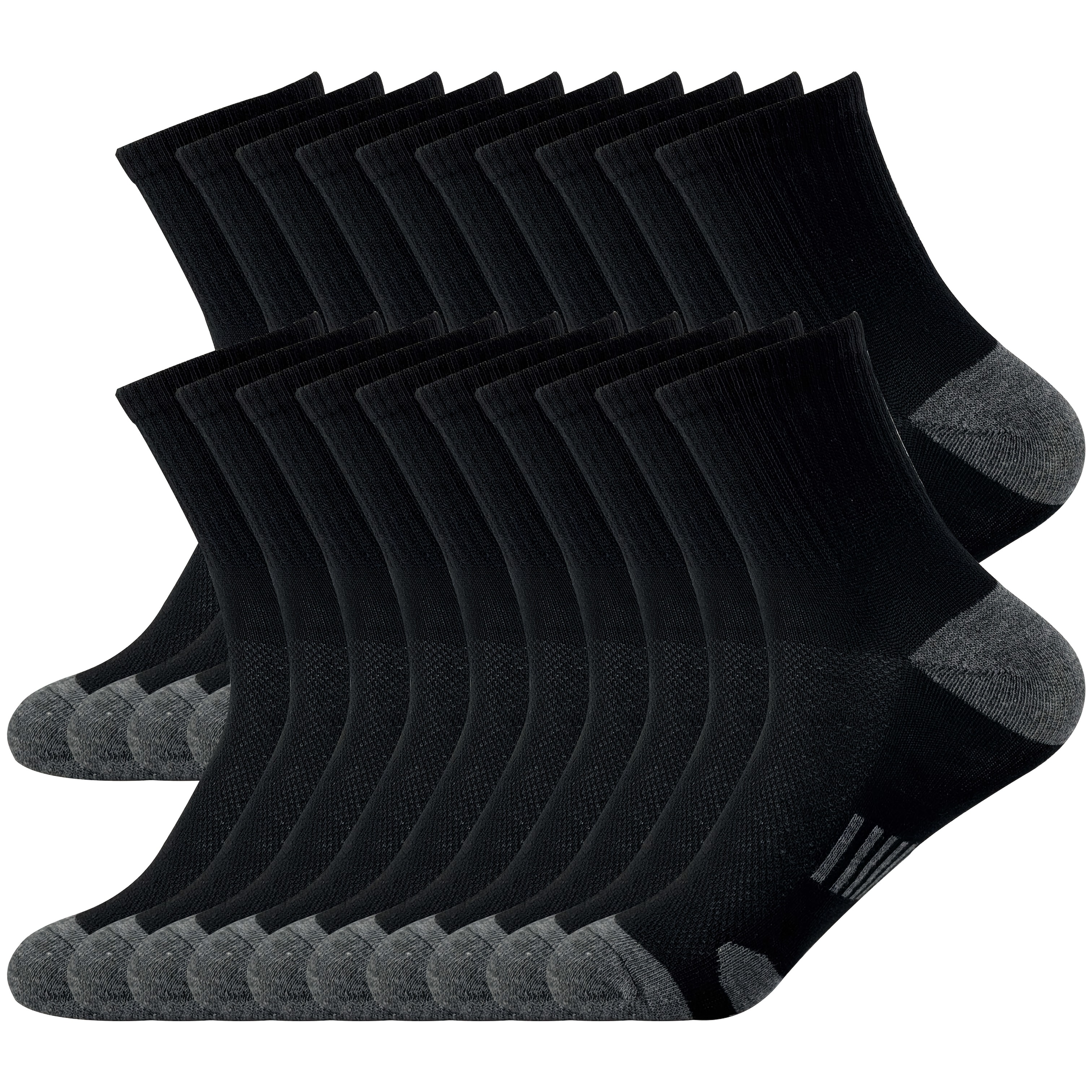 TEMU 10/20 Pairs Of Men's Socks, Large Size Sports Mid- Socks