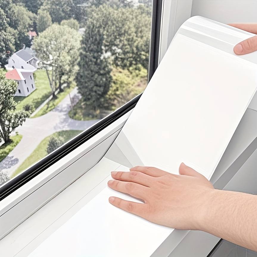 TEMU Window Sill Board Self-adhesive Ceramic Tile Stickers, Balcony Shading Renovation, Bay Window Renovation, Window Frame Edging, Waterproof And Sunscreen Wall Stickers