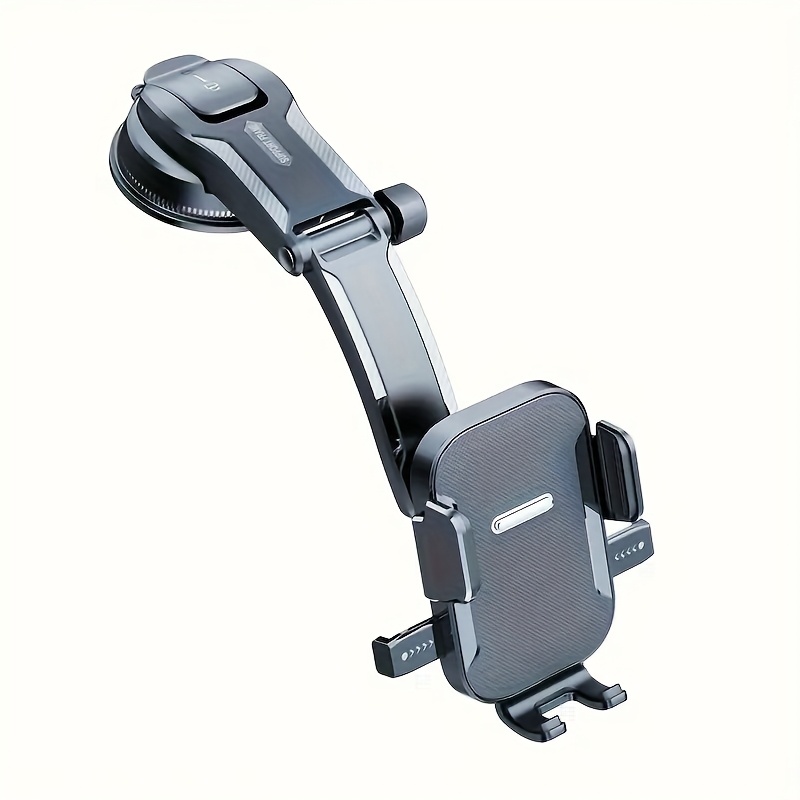 TEMU Support Téléphone Voiture Amélioré - Bras Réglable avec Prise Ergonomique, Ventouse Puissante et Design Elliptique, Compatible avec Iphone,