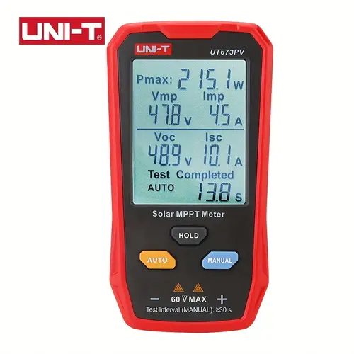 uni t ut673pv solar panel tester mppt meter photovoltaic solar power tester vmp lmp voc lsc photovoltaic panels open circuit voltage short circuit current professional pv tester solar panel test