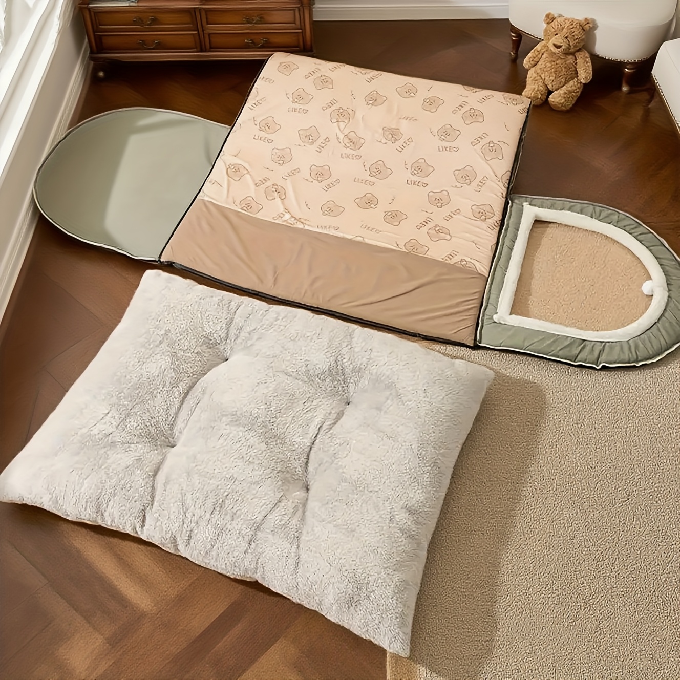 Groot Huisdierhuis, Extra Groot Ruimte, Zacht en Comfortabel, Multifunctioneel, Geschikt voor Alle Seizoenen