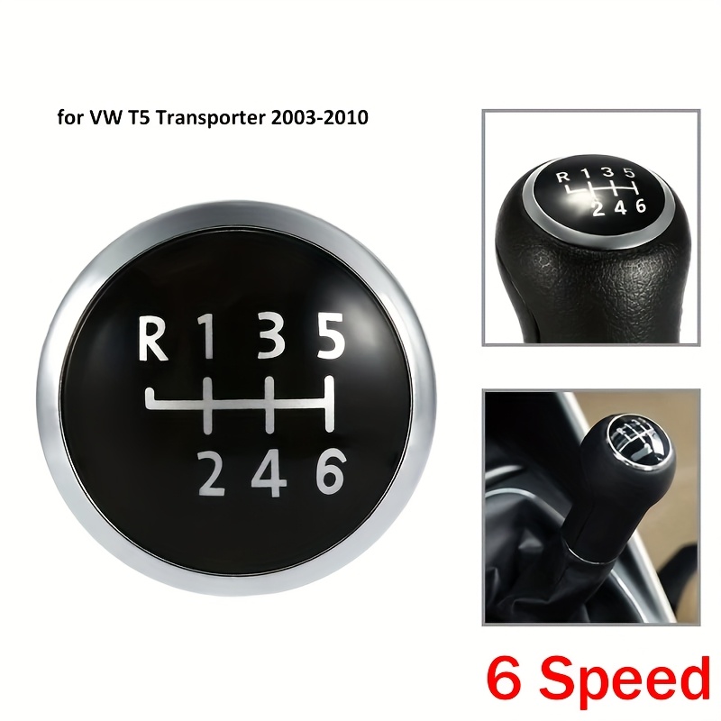 TEMU para palanca de cambios de 5 6 velocidades para T5 T5.1 GP 2003-2011, embellecedor para botón de cambio de marchas de coche