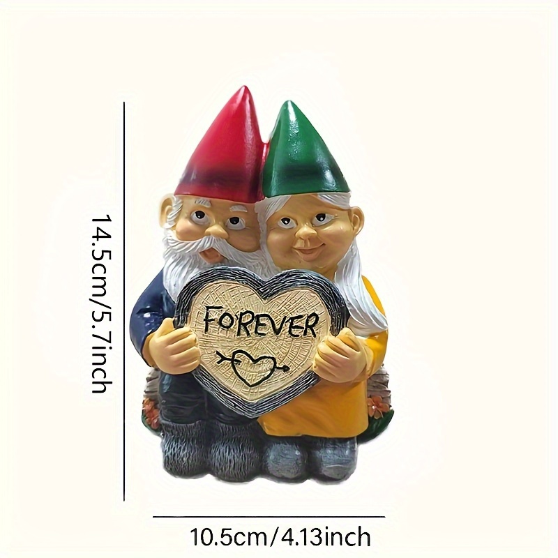 Image of Christmas Gift Decorations For The Garden Featuring A Small Gnome, A Resin Craft Of A Cartoon Gnome Statue Beard