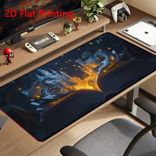 1 castle and dragon illustration mouse pad ideal for gaming office desk decor computer additions perfect gift for any occasion